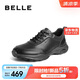 百麗張若昀同款男商場(chǎng)同款輕便牛皮商務(wù)運(yùn)動(dòng)鞋8GZ01BM4 黑色-絨里 39