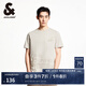 杰克·瓊斯（JACK&JONES）男裝25年短袖T恤男士夏季純棉潮流休閑圓領(lǐng)趣味印花高端半袖t恤 C45巖石色 L