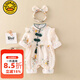 G.DUCKKIDS童裝新生嬰兒春秋連體衣服中國(guó)風(fēng)漢服唐裝女寶寶滿月百天公主周歲 C261長(zhǎng)爬 73cm 73碼(6-8公斤 6-12個(gè)月)