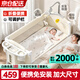 ANGI BABY嬰兒床拼接床多功能折疊床可拼接大床寶寶搖搖床可移動(dòng)哄睡神器 【月光奶咖】蚊帳+尿布臺(tái)+搖桿 嬰兒床拼接床新生兒禮物哄娃神器