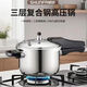 順發(fā)304不銹鋼壓力鍋一體成型不脫底防爆高壓鍋燃?xì)怆姶艩t家用大容量 (3-4人適用)U一體成型 20cm 4L