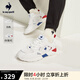 樂(lè)卡克（Le coq sportif）法國(guó)公雞2025春季新品男女同款休閑鞋跑步鞋 白/藍(lán)/紅 38