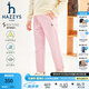 哈吉斯（HAZZYS）品牌童裝女童長褲春季新款柔軟舒適簡約休閑百搭直筒針織長褲 棱鏡粉 160