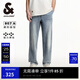 杰克·瓊斯（JACK&JONES）男裝夏季logo貼布松緊抽繩日常寬松廓形牛仔褲長褲男款225132061 E40淺牛仔藍(lán) 常規(guī) 32 175 W32/L32