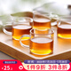 沉弗高硼硅玻璃茶杯耐熱帶把耐熱玻璃茶具功夫小茶杯水杯品茗杯玲瓏 帶把杯（裝） 120ml 6只