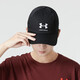 安德瑪（Under Armour）運動(dòng)帽男女帽 訓練跑步棒球帽鴨舌帽子 黑白 OSFM