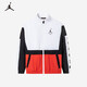 Jordan耐克AJ童裝男童春秋撞色 Nike兒童夾克外套防風(fēng)上衣 辣椒紅