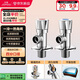 九牧（JOMOO）黃銅加厚角閥三角閥1冷1熱套裝   02064-1C-1 