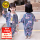 G.DUCKKIDS童裝女童套裝春秋季2024新款兒童牛仔套裝小女孩外套褲子兩件套 藍(lán)色 100 適合身高90-100cm年齡3-4歲左