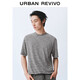 UR2025秋季新款男裝時(shí)尚休閑撞色條紋短袖T恤UMF450092