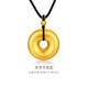 金至尊（3DG Jewellery）許凱同款歲歲平安扣黃金吊墜5D硬足金珠黃水晶帶編繩項鏈禮物計價(jià) 金珠款-總重11.22克（金重8.52克）