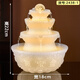 水之妙八方來(lái)財風(fēng)水輪水晶球轉珠流水擺件循環(huán)水小噴泉輕奢高級開(kāi)業(yè)禮品 2438-1-白玉色