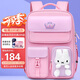 第九城堡小學(xué)生護(hù)脊書包女孩卡通兔子減負(fù)背包1-3-6年級男孩輕便兒童書包