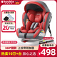 Heekin德國 兒童安全座椅汽車用0-4-12歲嬰兒寶寶360度旋轉(zhuǎn)ISOFIX硬接口 尊享紅(遮陽棚+上拉帶+側(cè)保護(hù))