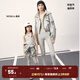 little MO&Co.童裝春夏裝女兒童簡約百搭運動風修身無袖背心上衣 灰綠色 120 120/56