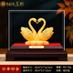 鉑悅璽熙結(jié)婚禮物送新人絨沙金百年好合天鵝擺件閨蜜新婚結(jié)婚紀念禮品高檔 百年好合25*17*19.5CM