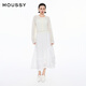 moussy 女裝新品簡(jiǎn)約淑女風(fēng)通勤薄款針織開(kāi)衫女028ISZ70-3051 010白色 均碼