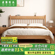 貞賽實(shí)木床1.8米x2米雙人床極簡(jiǎn)風(fēng)主臥大床北歐原木風(fēng)單人床1.5x2米 床+10cm折疊床墊 1.35*2.0米