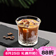 Hero 日式錘紋杯透明玻璃咖啡杯耐高溫茶杯防滑水杯手沖咖啡杯 錘紋玻璃杯200ml