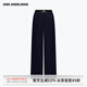 ANN ANDELMAN官方直營2025新品純色直筒長褲設(shè)計(jì)感松緊腰休閑褲女 藏藍(lán)色 S
