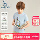 哈吉斯（HAZZYS）男女童T恤夏季新款輕薄彈力經(jīng)典舒適短袖圓領衫 冰晶藍 130