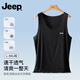 Jeep男士冰絲無(wú)痕背心男夏季超薄透氣男生運動(dòng)吸汗涼感透氣速干打底衫
