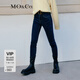 MO&Co.【含羊絨牛仔褲】冬高腰修身彈力小腳褲M(mǎn)BC4JENT10 牛仔藍色 M 27