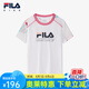 FILA斐樂兒童童裝2024春季新款中大童女童短袖T恤短T類 滿印一-ZA 150 cm