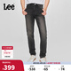 Lee25新品舒適中腰錐形黑灰色男牛仔褲休閑潮流