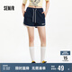 森馬（Semir）休閑褲女撞色運(yùn)動(dòng)風(fēng)夏季2025顯瘦寬松字母A字短褲潮109325125006