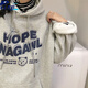 JAVCins連帽衛(wèi)衣女2025新款秋冬加絨加厚韓版寬松原宿BF風(fēng)百搭外套潮 灰色HOPE【薄款】 L 建議 95-120斤