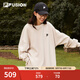 FILA FUSION斐樂潮牌情侶款套頭衛(wèi)衣秋簡(jiǎn)約寬松針織上衣可選加絨 藊豆灰-BG M