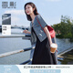 香影藍(lán)色牛仔外套女短款2025夏季新款復(fù)古正肩短袖純棉小個(gè)子上衣 藍(lán)色 XL 170/92A/125-140斤