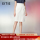 愛特愛（EITIE）干練OL氣質(zhì)高腰顯瘦包臀裙女開叉純色半身裙2025春季新款7706407 珍珠白11 M 160