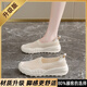 速達美（SUDAMEI）老北京布鞋女2025新款夏季網(wǎng)鞋透氣網(wǎng)面一腳蹬黑色軟底女士漁夫鞋 米色【5.0cm升級版】 38