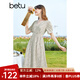 betu百圖女裝連衣裙V領(lǐng)短袖桔梗裙裙子夏天碎花連衣裙女2205T67 紅色 L