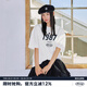 MMLG 87mm 純棉短袖T恤女夏季新款經(jīng)典1987韓系潮牌體恤衫情侶上衣 白色 S