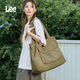 Lee大容量云朵托特包女生通勤百搭背包休閑簡(jiǎn)約單肩包學(xué)生上課手提袋 卡其綠