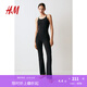 H&M女裝連體衣春季SoftMove?運動(dòng)連身衣1178261 黑色 160/88