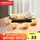 金灶（KAMJOVE）功夫茶具套裝 家用陶瓷白瓷泡茶套裝小中式輕奢蓋碗茶杯套組 蘭香陶瓷工夫茶具