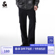 杰克·瓊斯（JACK&JONES）衣服男裝907寬松牛仔褲男多口袋工裝褲直筒潮流黑灰褲子品牌男褲 深灰牛仔 30 170 W30/L30