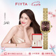 飛亞達（FIYTA）【七夕禮物】傾城系列“小金表”竹節(jié)鏈深棕色盤 復古女表 送女友