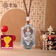 老廟銀吊墜足銀琺瑯觀音龍項(xiàng)鏈七夕情人節(jié)禮物 吊墜/約13g