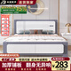 標(biāo)勛實(shí)木輕奢床1.5米家用雙人床現(xiàn)代簡(jiǎn)約床出租房用2025新款床 寶馬灰單床 1.8米*2米