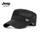 JEEP SPIRIT吉普平頂帽男休閑中年男士防曬帽爸爸戶外遮陽透氣