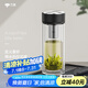 萬象（WANXIANG）雙層玻璃杯男士杯節(jié)日禮物茶杯大容量車載便攜水杯茶商務辦公水杯 V274R-石墨黑480ml