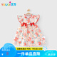 優(yōu)奇女童連衣裙夏季嬰兒衣服公主裙小女孩抓周歲女寶寶禮服夏季中國(guó)風(fēng)
