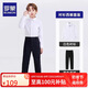 羅蒙兒童襯衫黑褲子男童演出服套裝春夏長(zhǎng)袖白襯衣西褲兩件套 白色170