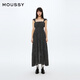 moussy 女裝新品海濱度假風(fēng)格紋木耳吊帶連衣裙028HSS30-2011 025花紋黑色 M 00002