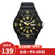 卡西歐(CASIO)學(xué)生運動(dòng)手表男 簡(jiǎn)約防水兒童表日期星期樹(shù)脂皮帶手表 MRW-200H-9B